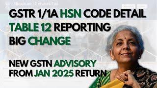 HSN Code Reporting in Table 12 of GSTR 1/1A | GSTN Advisory