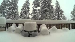 Four Feet of Snow Time Lapse in Evergreen Colorado - April 2016