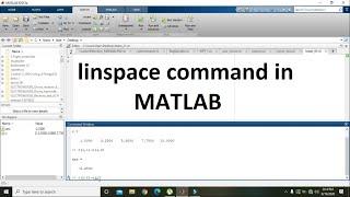 how to use linspace command in matlab | linearly spaced vector making in matlab