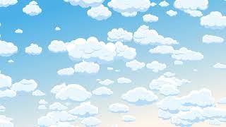 Cartoon Cloud background | Free motion graphics clouds overlay | After Effects Clouds animation