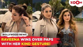 Raveena Tandon WINS hearts as she GIFTS her gold earrings to paps at the airport!