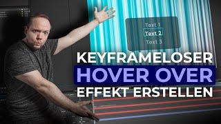 Hover Over Effekt ohne Keyframes in After Effects erstellen | #AfterEffects #QuickTipp #5