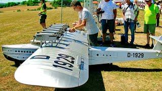 STUNNING !!! GIGANTIC !!! 60KG HUGE RC SCALE 1:10 DORNIER DO-X FLYING BOAT / FLIGHT DEMONSTRATION