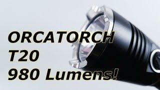 ORCATORCH T20 Tactical Flashlight - 980 Lumens!