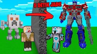 BAPAK GILE HERAN! 5 DETIK BISA BIKIN TRANSFORMERS SEBESAR INI DI MINECRAFT!!! - BUILD BATTLE!