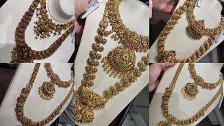 15 To 100 Grams Antique Gold Wedding Temple Collection | 8 To 10% Lowest Wastage Antique Jewellery