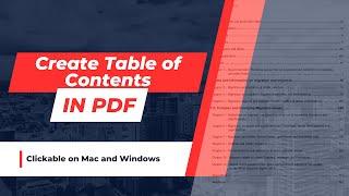 3 Ways to Create Table of Contents in PDF on Mac or Windows (Clickable, Online)