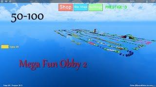 50-100 уровень в Mega Fun Obby 2.Roblox.