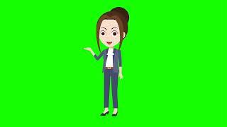 A Girl Talking on Green Screen Copyright Free Video