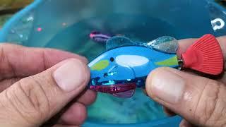 REVIEW Mainan Robot Ikan/Swimming Robofish Activated Battery Powered Robo Fish Toy Fish Shopee zuru