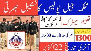 jail police department warden constables kp jobs 2021 |today all jobs update