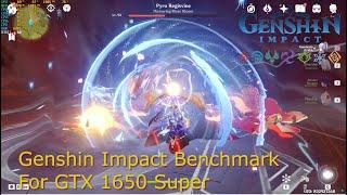 Genshin Impact High Graphics Benchmark on GTX 1650Super