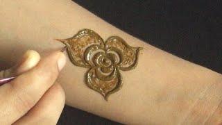 Eid special 2021 simple arabic flower mehndi design|easy stylish begginers henna design|simpletrick