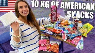 Unboxing a HUGE Package From USA | Trying American Snacks