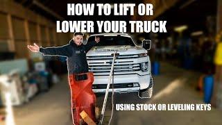 HOW TO: TORSION KEY ADJUSTMENT SILVERADO / SIERRA TO LEVEL , LIFT, OR LOWER YOUR TRUCK