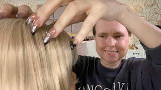 ASMR Relaxing Hair play, Hair Brushing, Scalp scratching & Face Tapping | Roleplay Nederlands