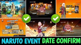 Upcoming Naruto Event In Free Fire Date| Naruto Event free rewards| Naruto legendary bundle Naruto ?