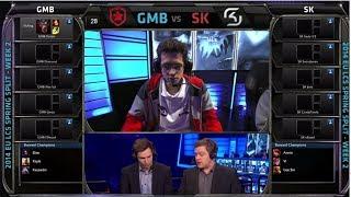 Gambit Gaming vs SK Gaming | Season 4 EU LCS Spring split 2014 W2D1 G4 | GMB vs SK