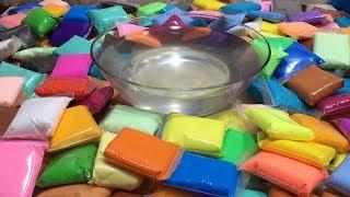 Mixing 100+ Soft Clay Into Clear Slime - Most Satisfying Slime Videos