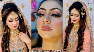 beautiful walima bride makeup by faiza azhar