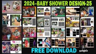 valaikappu album design free download baby shower album design psd seemantham album psd