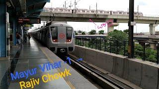 Delhi Metro : Mayur Vihar 1- Rajiv Chowk