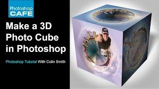How to make a  3d photo cube in photoshop tutorial