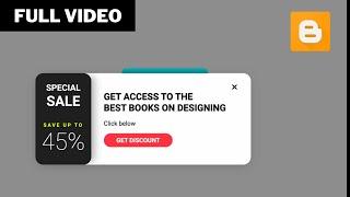 [FULL VIDEO] How To Design A Responsive Modal Popup For Your Blogger Website