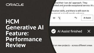Oracle Fusion Cloud HCM Generative AI Feature: Performance Review