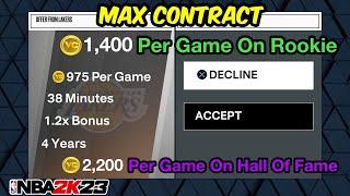 Fastest Way To Get Vc NBA 2K22 / NBA 2K23 How To Get A Max Contract (Current Gen) Read Description