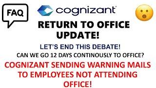 Cognizant Warning To Employees Defying RTO Rule May Lead To Termination| Cognizant RTO UPDATE |