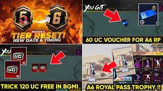 Bgmi A6 Royal Pass Release Date&Time | Free 120 & 60 Uc Voucher | Bgmi A6 Royal Pass