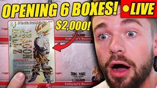 *LIVE* Opening 6 Dragon Ball Super Collector's Booster Boxes (INSANE)