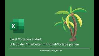 Urlaubsplaner Vorlage für 2025 mit Excel