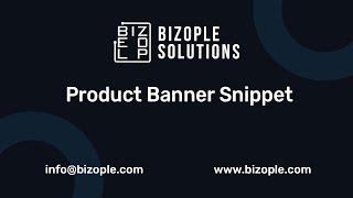 Dynamic Product Banner Snippet - Odoo Ecommerce V13