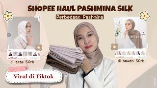 SHOPEE HAUL PASHMINA SILK MURAH - MAHAL | Review