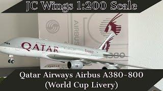 JC Wings - 1:200 Scale - Qatar Airways - Airbus A380 In The World Cup Livery!