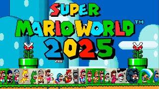  SUPER MARIO WORLD 2025 em CO-OP! Zerando 100% com 2 Jogadores! 