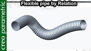 Flexible pipe (Hose) in Creo Parametric