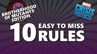 10 Easy to Miss Rules in Marvel Crisis Protocol - Brotherhood of Mutants Edition!