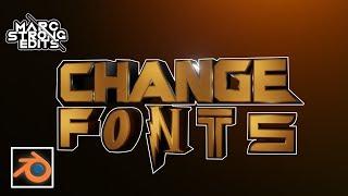 CHANGE FONTS IN BLENDER 2.8 | Tutorial