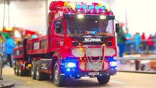 BIG RC MODEL TRUCKS IN ACTION | SCANIA | MERCEDES BENZ | MAN | MODELL HOBBY SPIEL LEIPZIG 2019