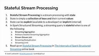 The Internals of Stateful Stream Processing in Spark Structured Streaming -Jacek Laskowski