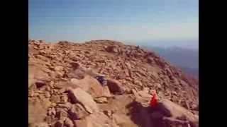 Jason Delaney and Touru Miyahara make the turn in 14,115 feet in the Pikes Peak Marathon