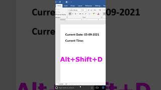 word tricks of magic/date and time trick in word/word tips and trick