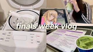 finals week vlog — the end of college junior year | exam study review, lawson matcha, night swimming