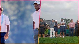 Tiger Woods supports his 15-year-old son Charlie at the US Junior Amateur after Open nightmare...