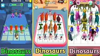 Merge Master Dinosaur Fusion Vs Dinosaur Games 3 In 1 Max Level Android iOS Gameplay Walkthrough