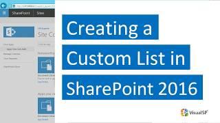 Creating a Custom List in SharePoint 2016
