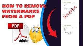 How to remove a watermark from a pdf with one secret click | Adobe Acrobat